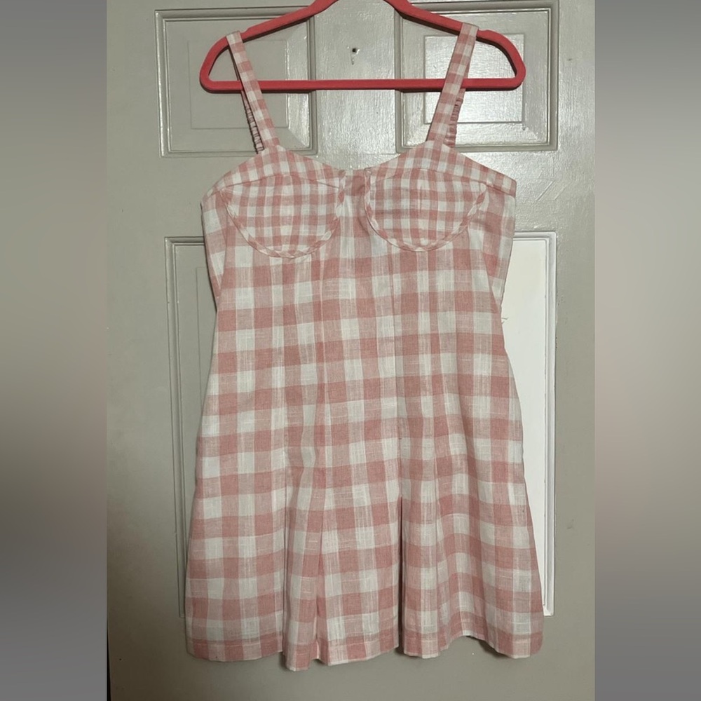Pink and White Gingham Dress